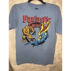 Marvel’s Fantastic Four Blue Squad T-shirt Mens Sz Small NWOT